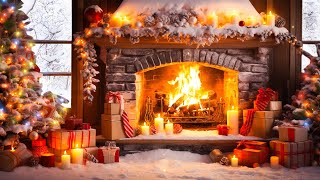 Winter Ambience Christmas Music ❄ Relaxing Christmas Piano Music  Christmas Fireplace Background