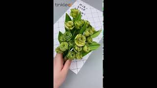 How to Make Palm Leaf Rose Gift