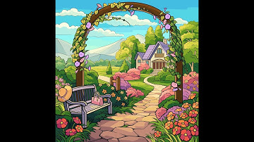 Paint by Numbers app Zen Color with me Flower Arch #spring #village #relax #colouring