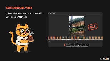 Fake Landslide Video: AI Mixed With Real Disaster | isFakeAI