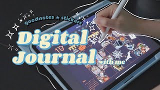 Digital Journal with me on goodnotes & digital sticker ( beginners ) ⛄ | loffi snow