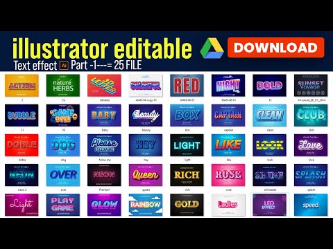 25+ text effect illustrator free download editable text effect illustrator Bangla English Tutorial