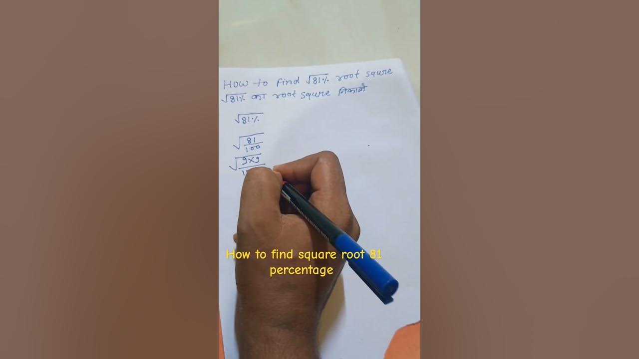 How To Find Square Root 81 Percentage trending shorts viralvideo how-to-find-square-root-81-percentage-trending-shorts-viralvideo