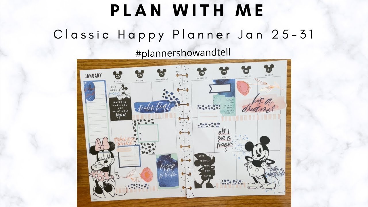 Plan with Me - Classic Happy Planner using Year to Shine - January 25-31
