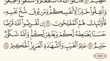 القران الكريم سورة التغابن مكتوبة مكرره #ماهر المعيقلي The Quran Surat Al-Taghabun Maher Al-Moaikli