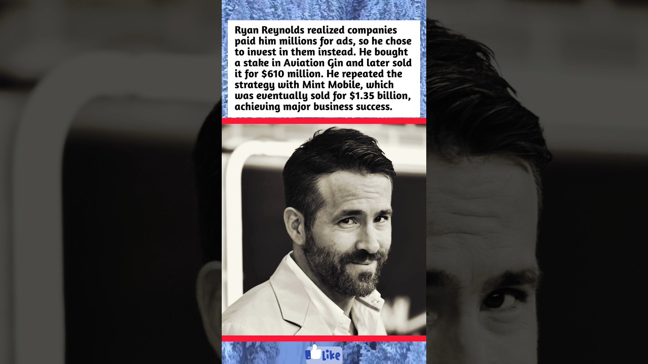 rewrite this title Ryan Reynolds Business Strategy: How He Turned Ads Into Million-Dollar Investments#shorts rewrite this title Ryan Reynolds Business Strategy: How He Turned Ads Into Million-Dollar Investments#shorts