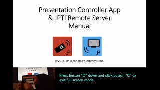 JPTI Presentation controller App (IOS and Android) demo screenshot 3