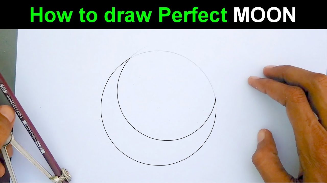 How To Draw A Perfect Moon Youtube