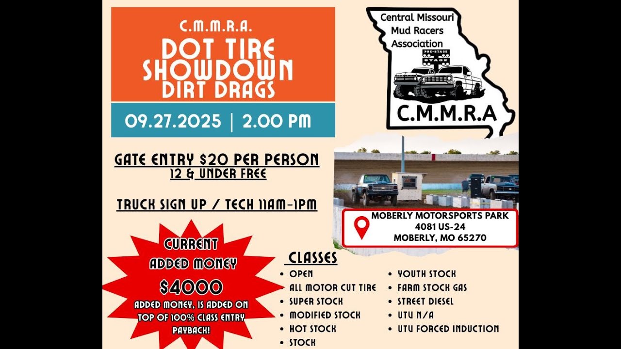 C.M.M.R.A Moberly, MO September 27, 2025 Dirt Drags