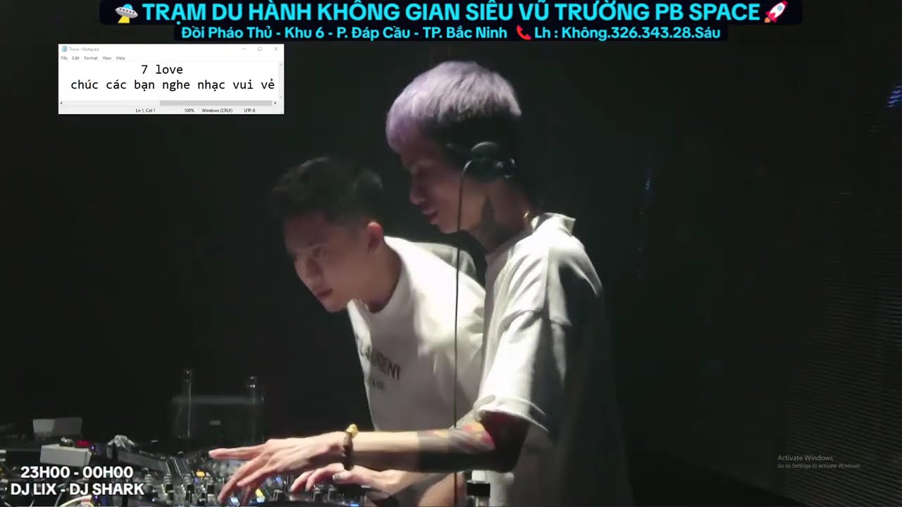 DJ Lix FT DJ Shark live tại PB Space Club BN 22-4-25