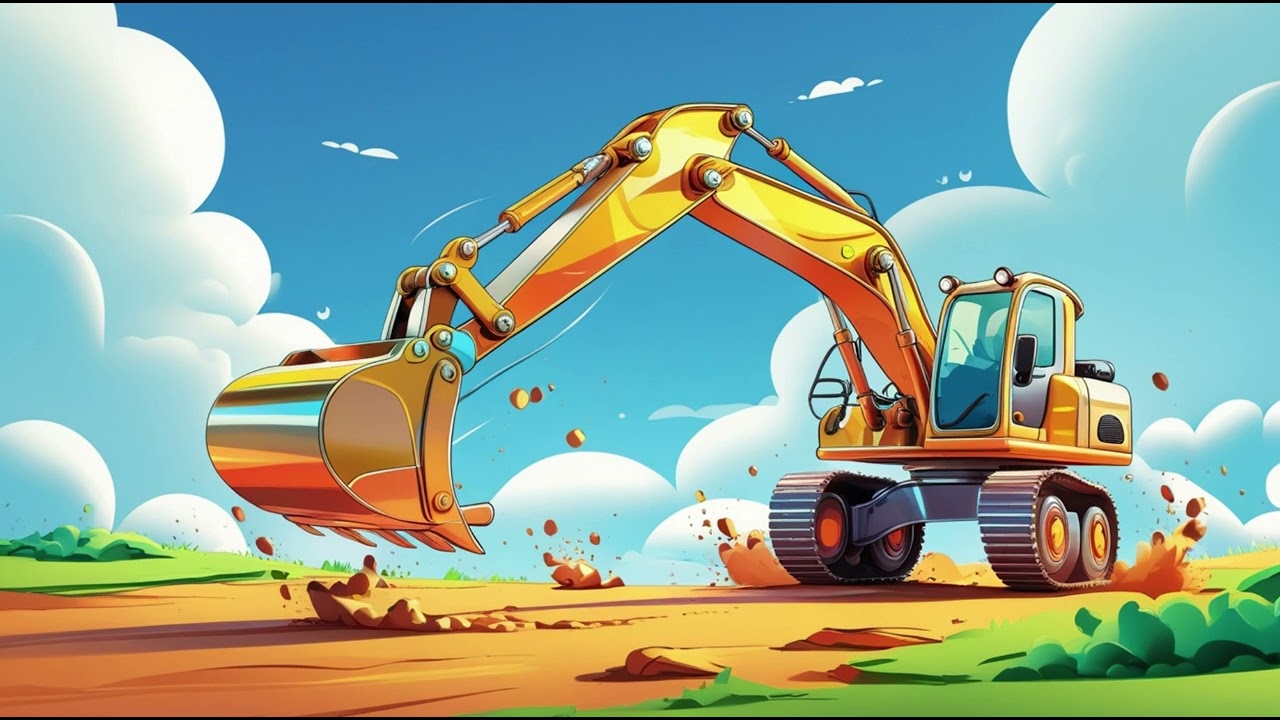 Dancing Excavator Digging Day | Nursery Rhymes & Kids Songs 🚜🎵