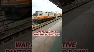 #shorts #WAP 7 LOCOMOTIVE PANTOGRAPH GOES DOWN AT JALANDHAR CITY RAILWAY STATION #railmade22