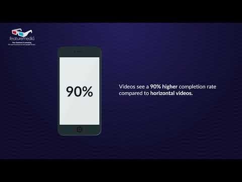 Videos see a 90% higher completion rate compared to horizontal videos