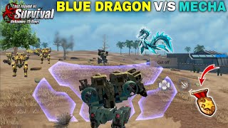 BLUE DRAGON V/S MECHA , BADGE DROP FIGHT | LAST DAY RULES SURVIVAL GAMEPLAY #lios