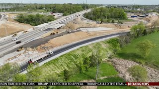 Progress continues on the construction project to redo the I265, I64 interchange in east