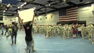 US Army Homecoming Celebration for Families and Soldiers Returning Home from Afghanistan Deployment