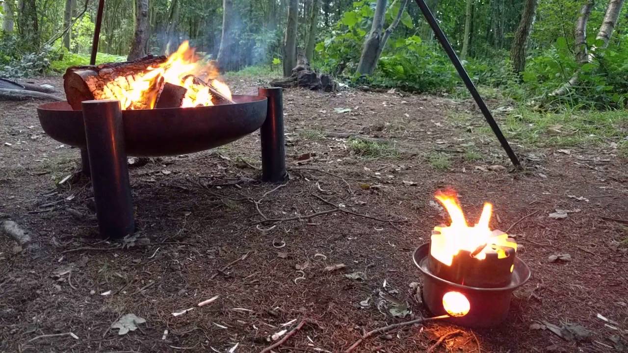 Big Firepit And Kelly Kettle Hobo Stove Youtube Editor Test