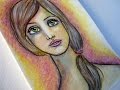  colored pencils  white spirit portrait