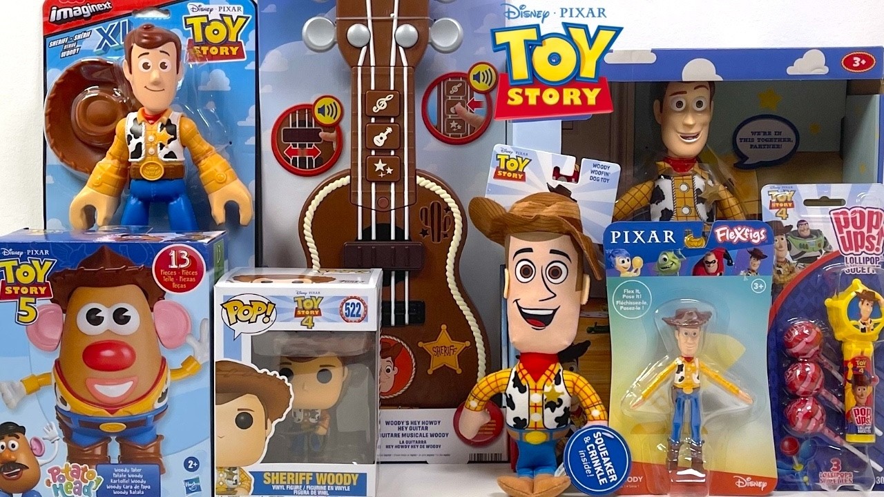 Disney Pixar Woody Toy Collection Unboxing | Talking Woody | Woodys Hey Howdy Hey Guitar ASMR review