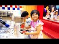 Diana and roma learn about different  professions in kidzania dubai