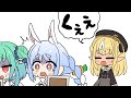 【手描き】突然ガストの物真似をして二人を恐怖のどん底に落とすフレア【不知火フレア/兎田ぺこら/潤羽るしあ/ホロライブ】