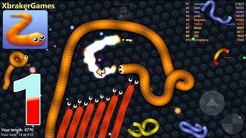 Slither.io - Big Snake Gameplay Walkthrough Part 1 (iOS, Android) Scary teacher aniamtion
