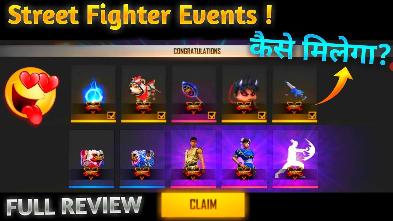 Free Fire Street Fighter Events | How To Get Street Fighter Bundles | Street Fighter Wish Event