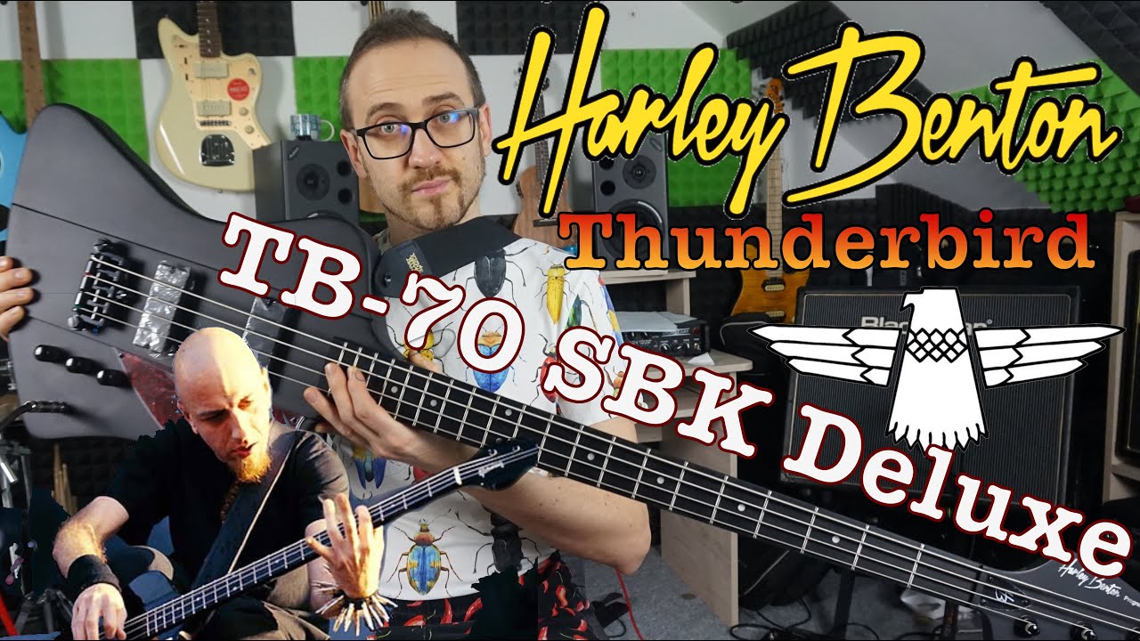 Harley Benton TB-70 SBK Deluxe Active - czyli Tani Thunderbird!!! - YouTube
