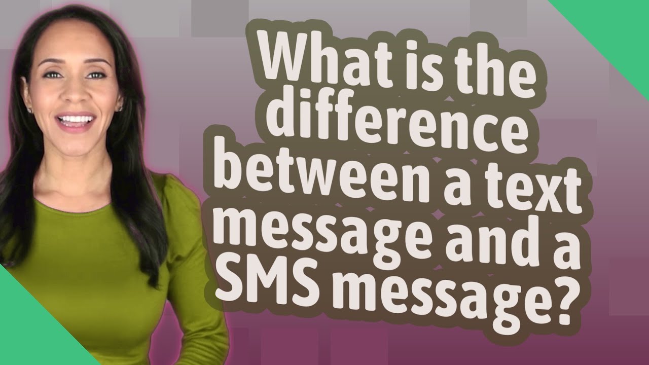 What is the difference between a text message and a SMS message? - YouTube