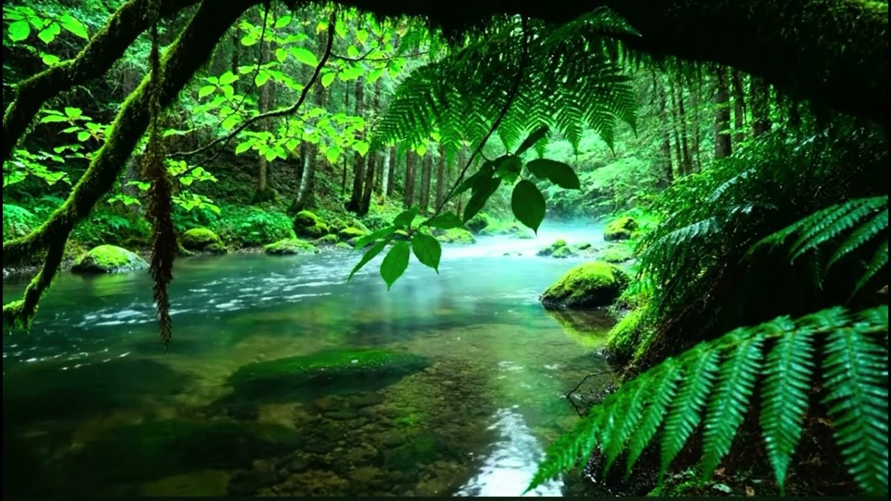 Forest River Nature Sounds (30 Min) | Deep Sleep, Study & Stress Relief | 4K Relaxation