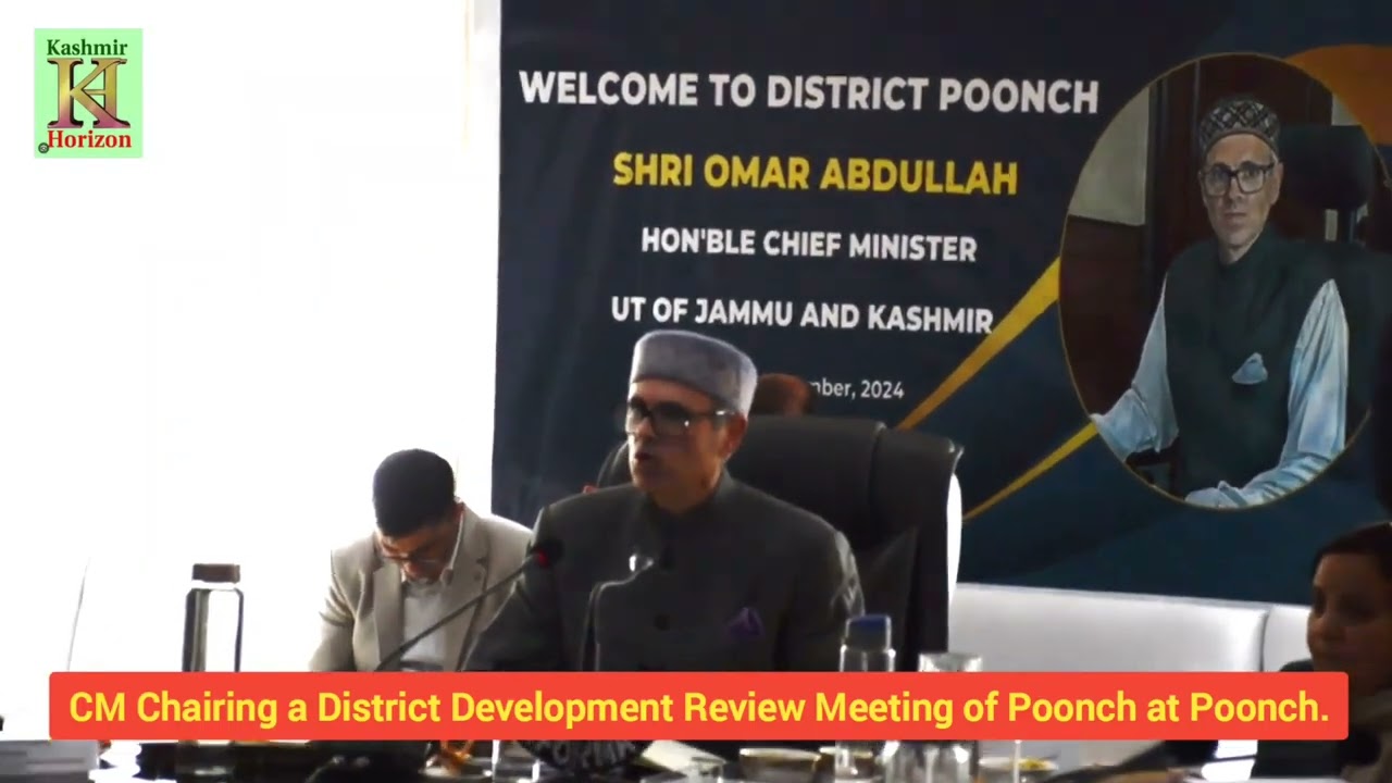 CM Chairing a District Development Review Meeting of Poonch at Poonch.