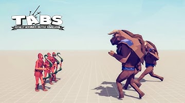 TABS -  Minotaur vs Every Unit  - Totally Accurate Battle Simulator