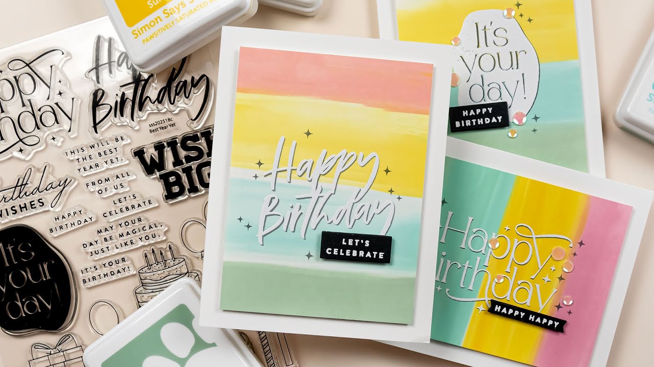 Direct to Paper Abstract Birthday Cards!