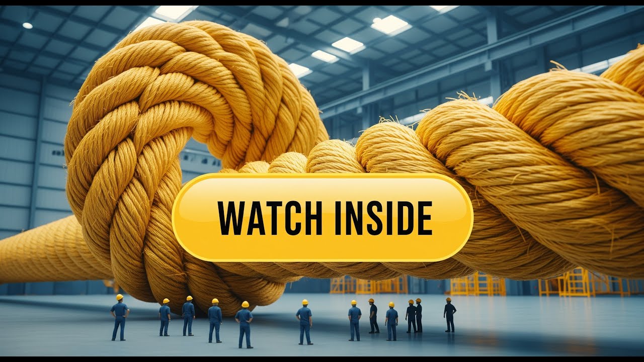 Inside The World’s Biggest Jute Rope Factory Turning Golden Fiber Into Giant Rope! (Full Process)