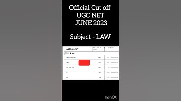 Cut off UGC NET LAW 2023#ugcnet2023 #ugcnetcutoff #ugcnetlaw