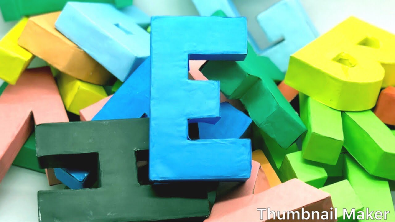 DIY Crafts Letters Room Décor | How to Make 3D Letters On Paper - YouTube