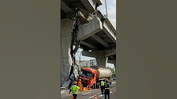 ⚠️ Massive Bridge Collapse🏗️ 💥 #bridgecollapse #accidente #disaster