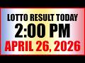 Lotto Result Today 2pm Draw April 26, 2026 Swertres Ez2 PCSO