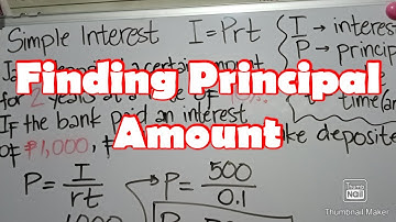 Simple Interest Part 2 | Finding Principal Amount