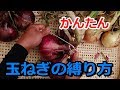 『家庭菜園』玉ねぎの簡単な縛り方と残った茎葉の有効利用方法！