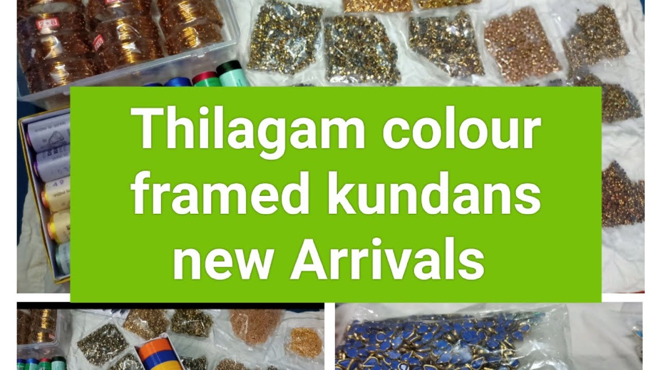 New Drop colour kundans Silk thread jewellery making materials