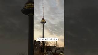 Vilnius. Tv tower in early morning. #vilnius #lithuania #tvtower #ride #car #drive