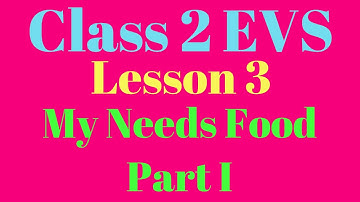 Class 2 EVS Lesson 3 My Needs Food Part I