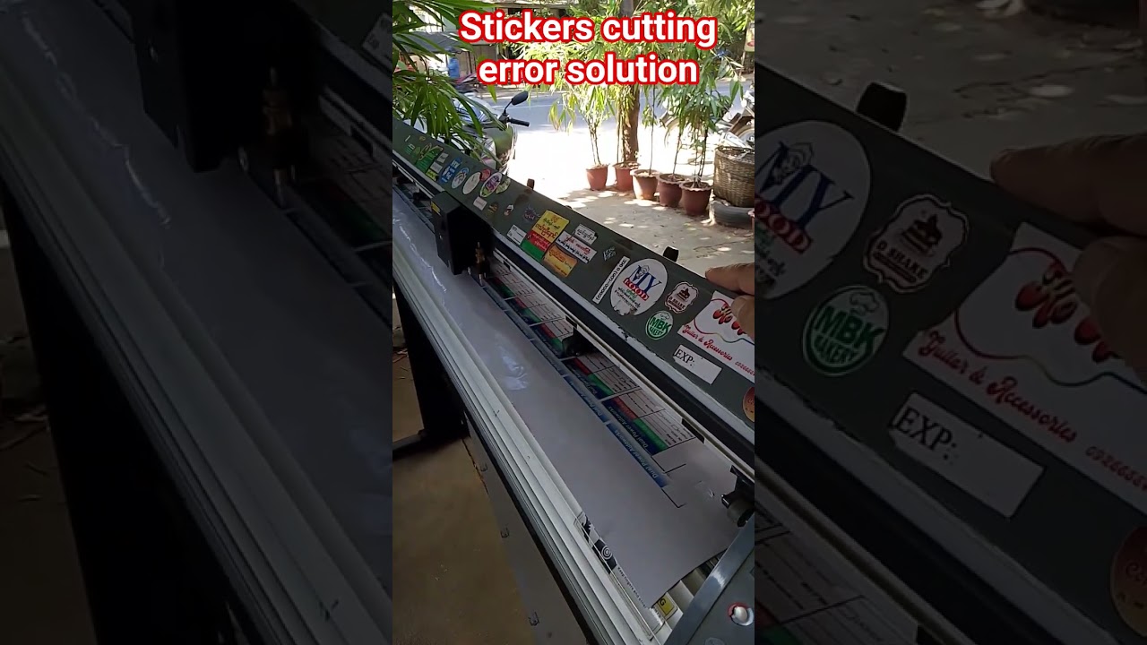 stickers cutting error solution
