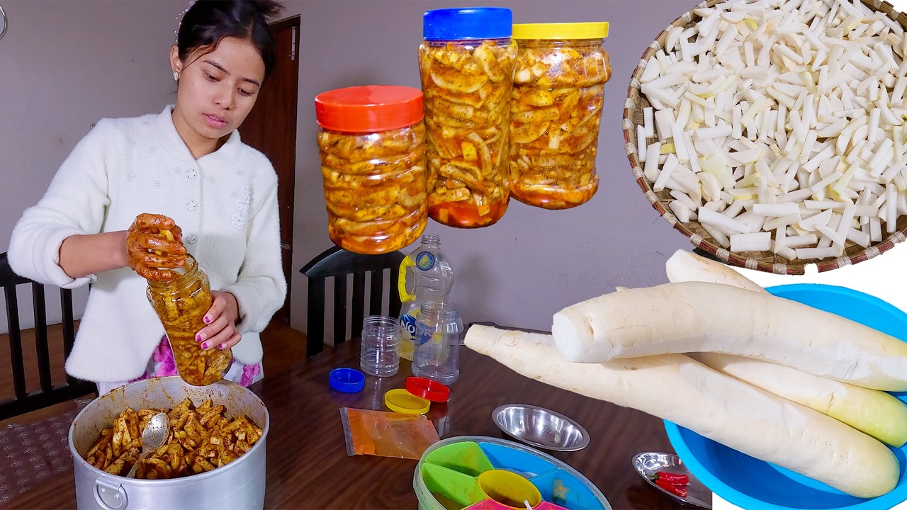 i am making OIL pickle of radish || dhanlaxmi rai family || @SumnimaRaini