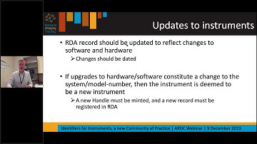 Identifiers for Instruments - Community of Practice