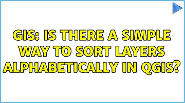 GIS: Is there a simple way to sort layers alphabetically in QGIS? (2 Solutions!!)