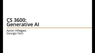 Generative AI and LLMs