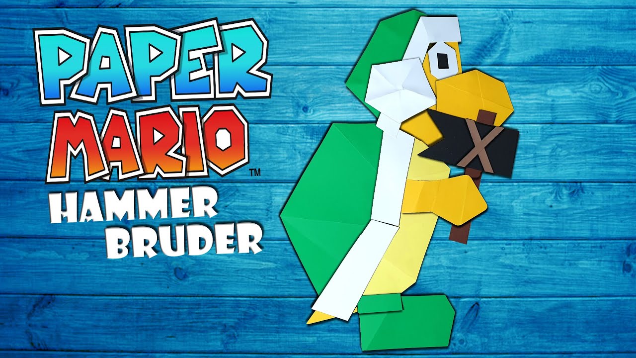 Hammer Bruder basteln aus Paper Mario hammer bro from paper mario the