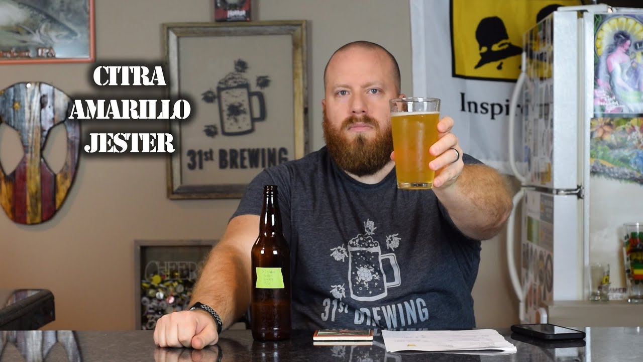 Homebrew IPA Using 3 Hops Citra Amarillo Jester All Grain Tasting 1